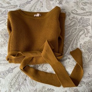 Forever 21 Long Sweater with Tie Waist